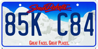 SD license plate 85KC84