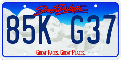 SD license plate 85KG37