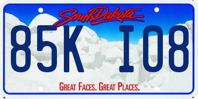 SD license plate 85KI08