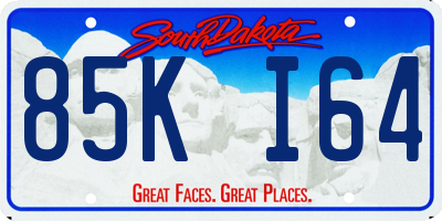 SD license plate 85KI64