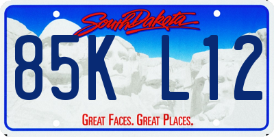 SD license plate 85KL12