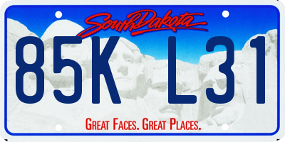 SD license plate 85KL31
