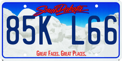 SD license plate 85KL66