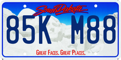 SD license plate 85KM88