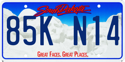 SD license plate 85KN14