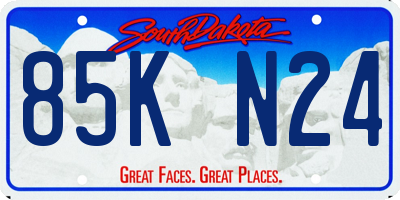 SD license plate 85KN24