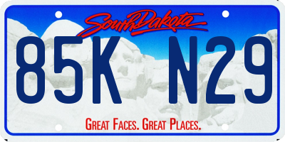 SD license plate 85KN29