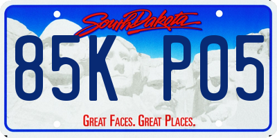 SD license plate 85KP05