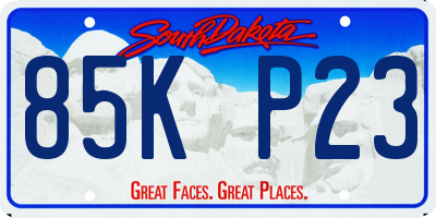 SD license plate 85KP23