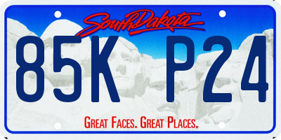 SD license plate 85KP24