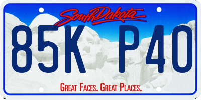 SD license plate 85KP40
