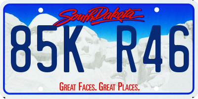 SD license plate 85KR46