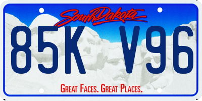 SD license plate 85KV96