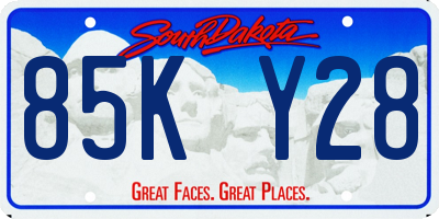 SD license plate 85KY28
