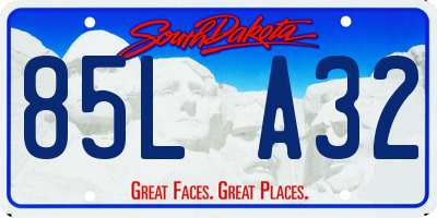 SD license plate 85LA32