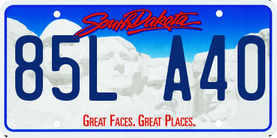 SD license plate 85LA40