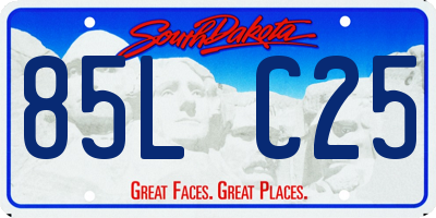 SD license plate 85LC25
