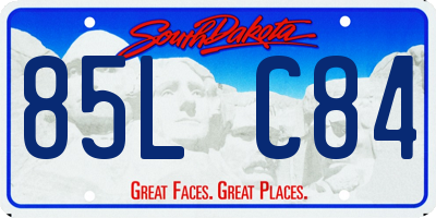 SD license plate 85LC84