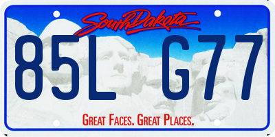 SD license plate 85LG77