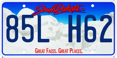 SD license plate 85LH62
