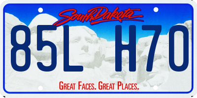 SD license plate 85LH70