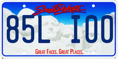 SD license plate 85LI00