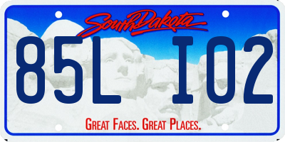 SD license plate 85LI02