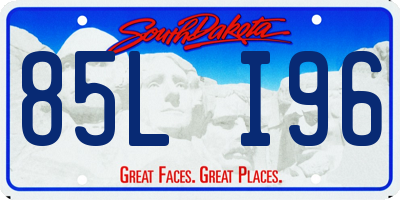 SD license plate 85LI96