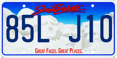 SD license plate 85LJ10