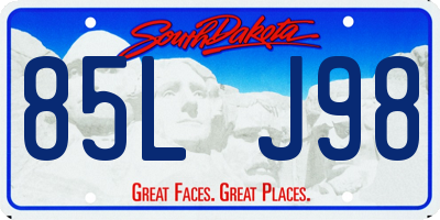 SD license plate 85LJ98