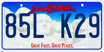 SD license plate 85LK29