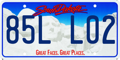 SD license plate 85LL02