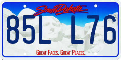 SD license plate 85LL76