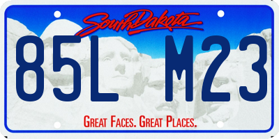 SD license plate 85LM23