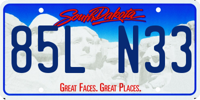 SD license plate 85LN33