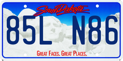 SD license plate 85LN86