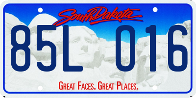 SD license plate 85LO16
