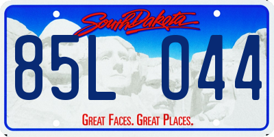 SD license plate 85LO44