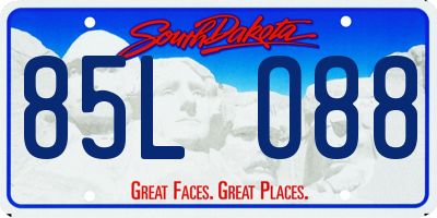 SD license plate 85LO88