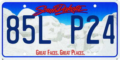 SD license plate 85LP24