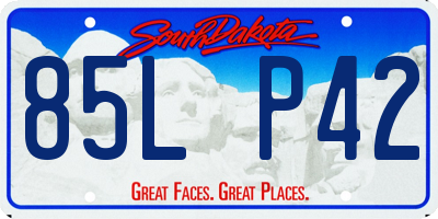 SD license plate 85LP42