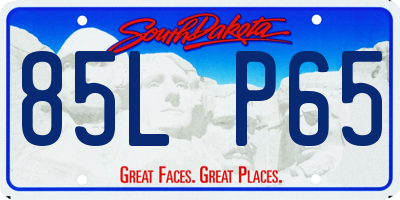 SD license plate 85LP65