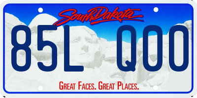 SD license plate 85LQ00