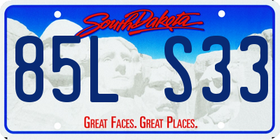 SD license plate 85LS33