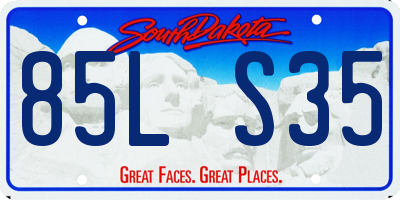 SD license plate 85LS35