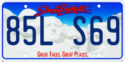 SD license plate 85LS69