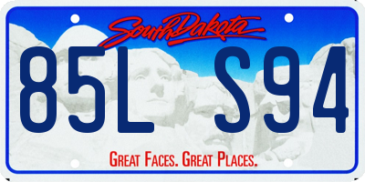 SD license plate 85LS94
