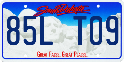 SD license plate 85LT09