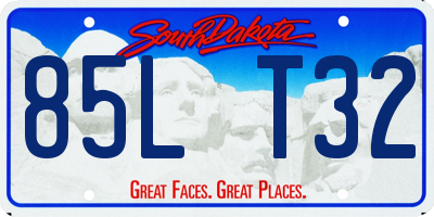 SD license plate 85LT32