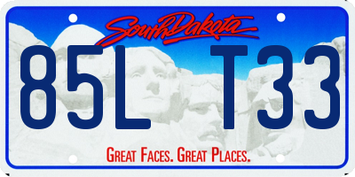 SD license plate 85LT33